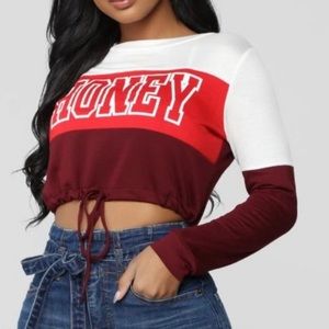 Long sleeve crop top